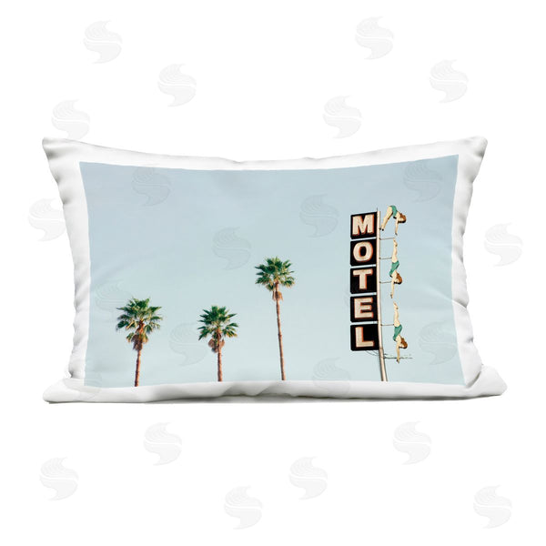 Stupell Industries Sisi And Seb | Diving Ladies Motel Sign Printed Throw Pillow