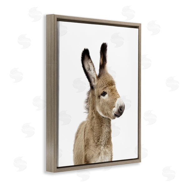 Stupell Industries Sisi And Seb | Donkey Animal Portrait Wall Art