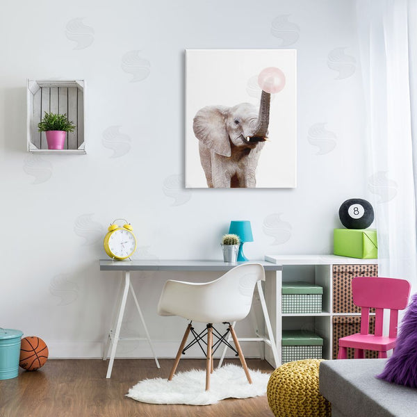 Stupell Industries Sisi And Seb | Elephant Blowing Bubblegum Wall Art