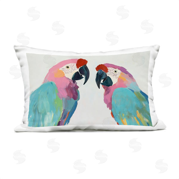 Stupell Industries Sisi And Seb | Exotic Pastel Macaws Printed Throw Pillow