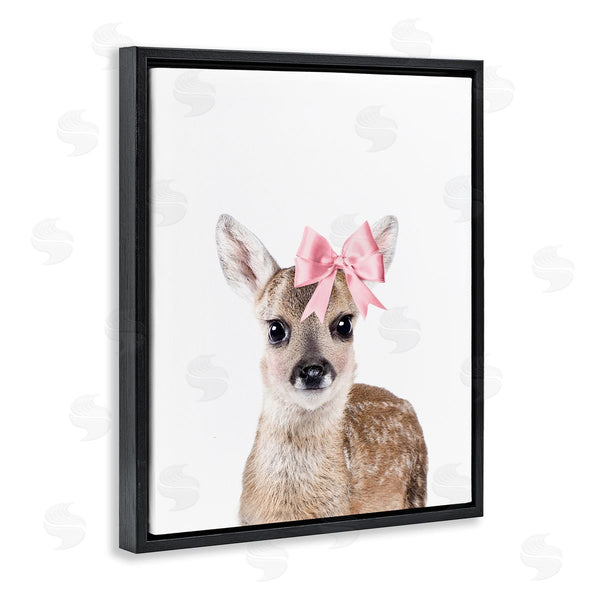 Stupell Industries Sisi And Seb | Fawn With Pink Bow Wall Art