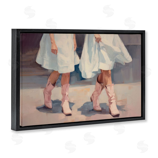 Stupell Industries Sisi And Seb | Friends With Cowgirl Boots Wall Art