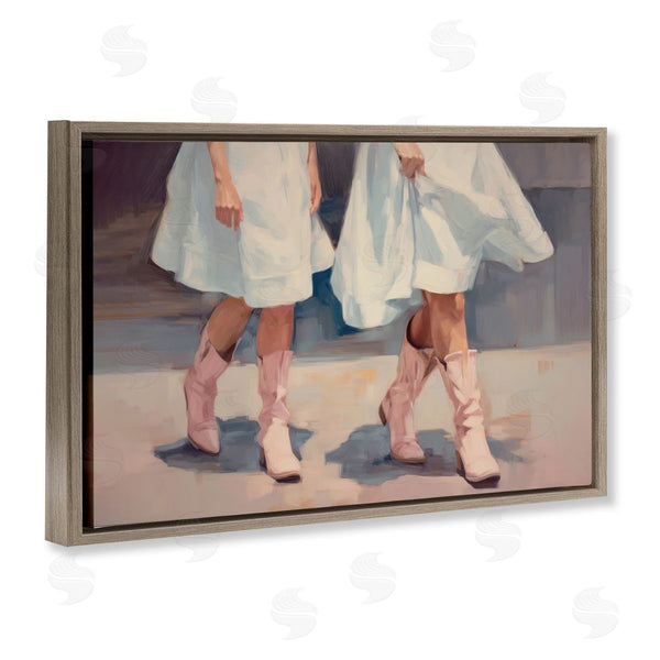 Stupell Industries Sisi And Seb | Friends With Cowgirl Boots Wall Art