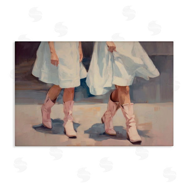 stupell industries Sisi and Seb | Friends with Cowgirl Boots Wall Art