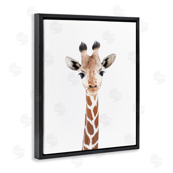 Stupell Industries Sisi And Seb | Giraffe On White Portrait Wall Art