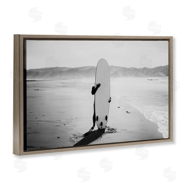 Stupell Industries Sisi And Seb | Hiding With Surfboard Wall Art
