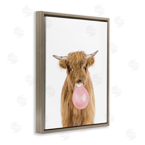 Stupell Industries Sisi And Seb | Highland Cattle Bubblegum Wall Art