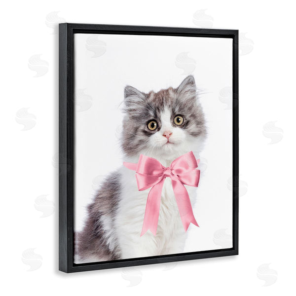 Stupell Industries Sisi And Seb | Kitten With Pink Bow Wall Art