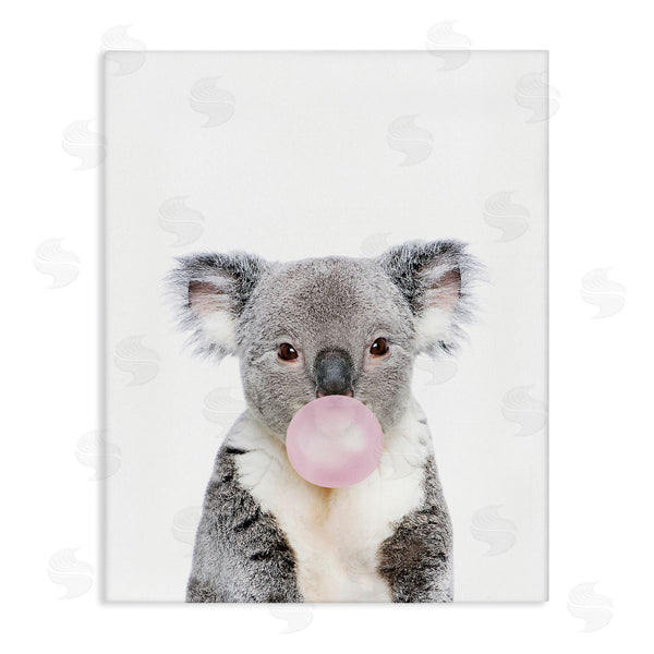 stupell industries Sisi and Seb | Koala Bubblegum Portrait Wall Art