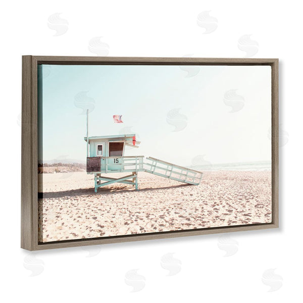 Stupell Industries Sisi And Seb | Lifeguard Hut Sunny Day Wall Art