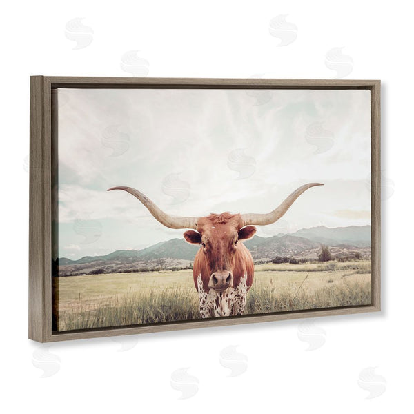 Stupell Industries Sisi And Seb | Longhorn Portrait Open Meadow Wall Art