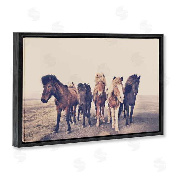 Stupell Industries Sisi And Seb | Muted Brown Horse Group Wall Art