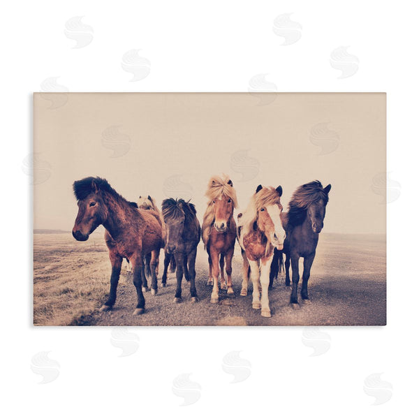 stupell industries Sisi and Seb | Muted Brown Horse Group Wall Art