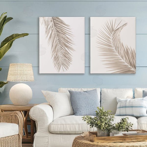 Stupell Industries Sisi And Seb | Muted Neutral Brown Palms Wall Art