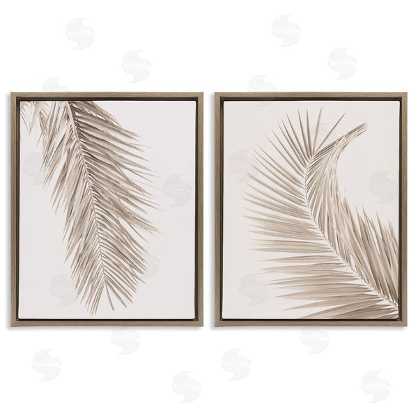 Stupell Industries Sisi And Seb | Muted Neutral Brown Palms Wall Art
