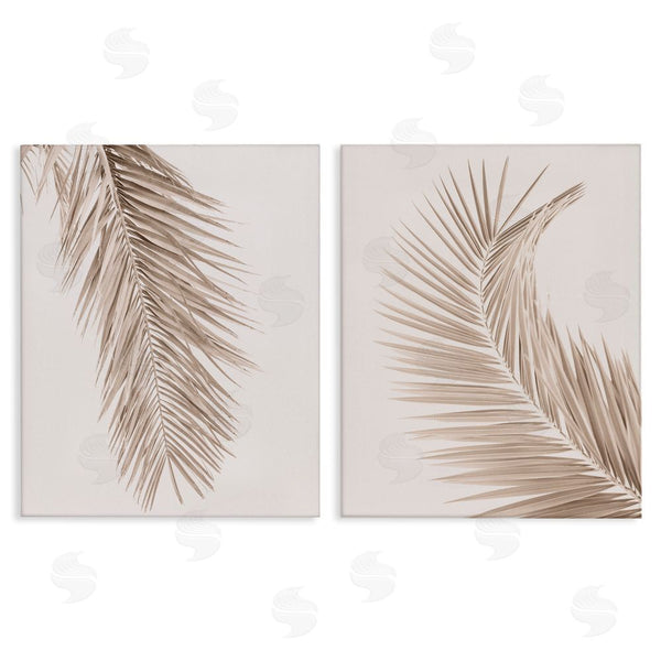 stupell industries Sisi and Seb | Muted Neutral Brown Palms Wall Art