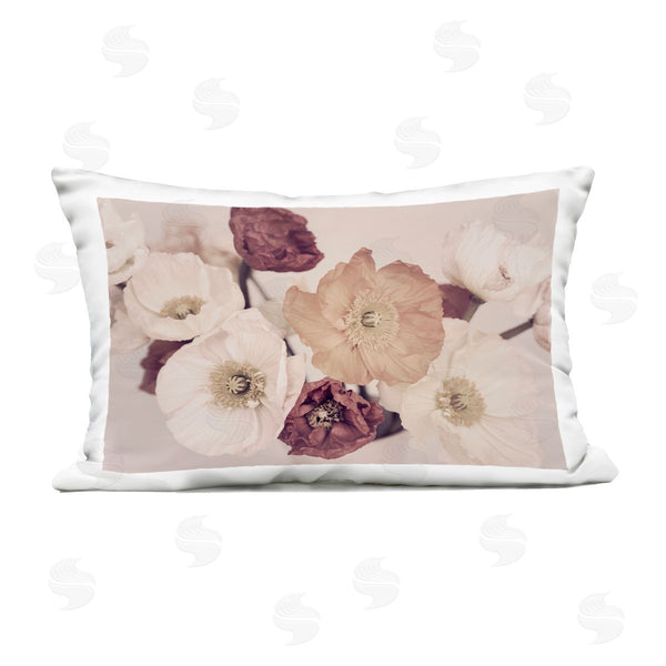Stupell Industries Sisi And Seb | Open Blooms Maroon Florals Printed Throw Pillow