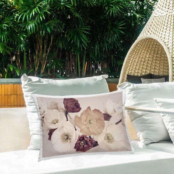 Stupell Industries Sisi And Seb | Open Blooms Maroon Florals Printed Throw Pillow