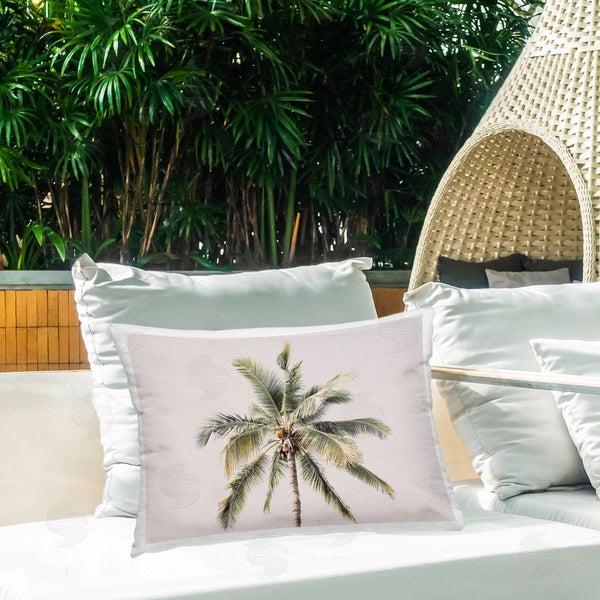 Stupell Industries Sisi And Seb | Palm Tree Underside On Pink Printed Throw Pillow