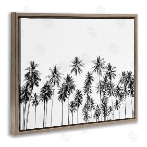Stupell Industries Sisi And Seb | Palm Trees Paradise In Monochrome