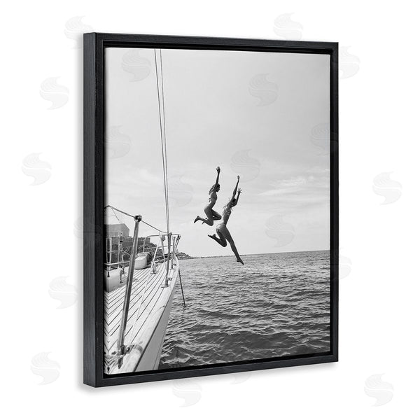 Stupell Industries Sisi And Seb | People Diving From Boat