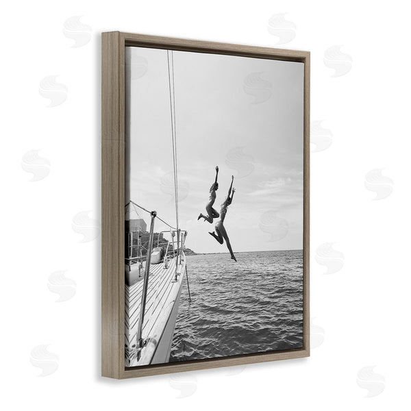 Stupell Industries Sisi And Seb | People Diving From Boat