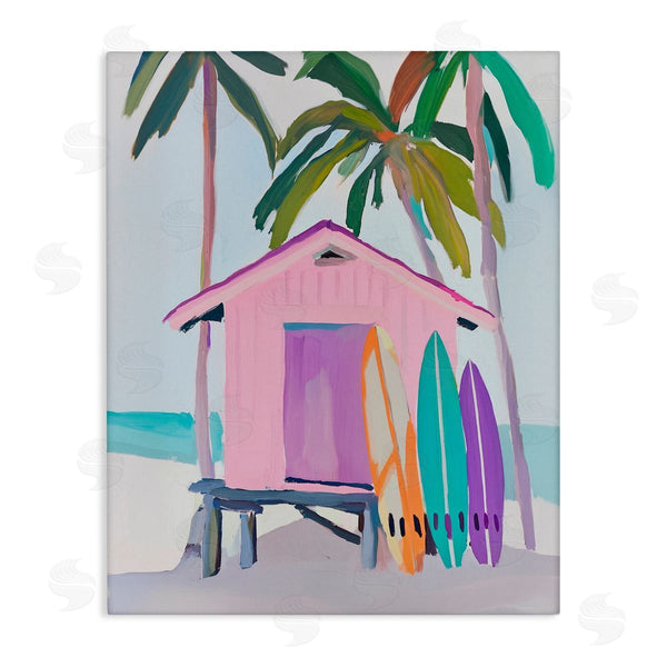 stupell industries Sisi and Seb | Pink Beach Hut & Bright Boards