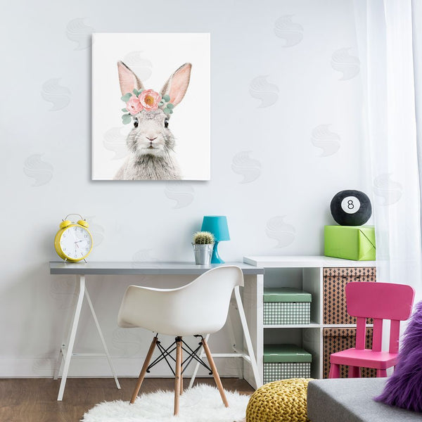 Stupell Industries Sisi And Seb | Pink Flower Bunny Wall Art