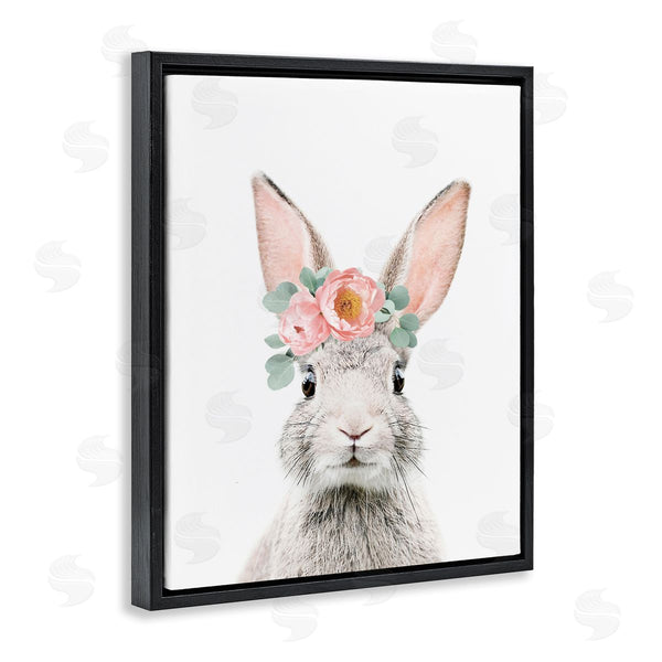 Stupell Industries Sisi And Seb | Pink Flower Bunny Wall Art
