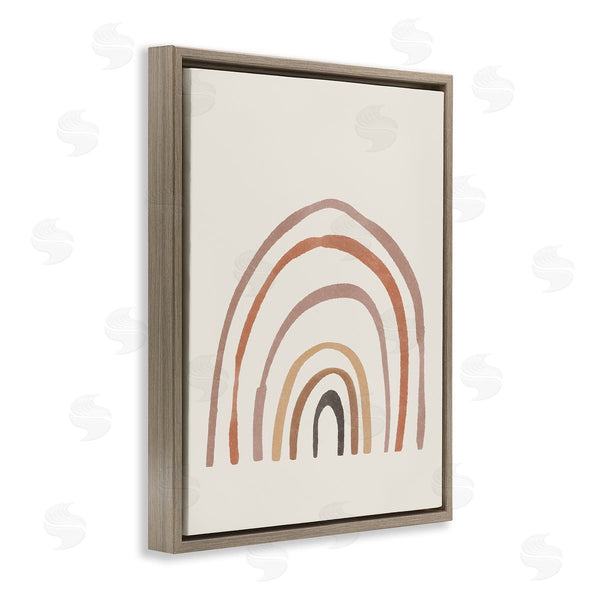 Stupell Industries Sisi And Seb | Quirky Neutral Rainbow Wall Art