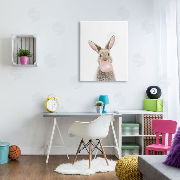 Stupell Industries Sisi And Seb | Rabbit With Bubblegum Wall Art