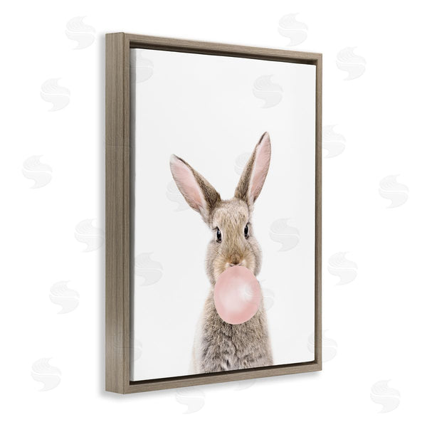 Stupell Industries Sisi And Seb | Rabbit With Bubblegum Wall Art