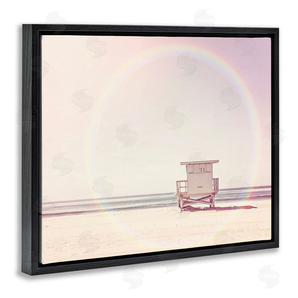 Stupell Industries Sisi And Seb | Rainbow Beach Hut Photography Wall Art