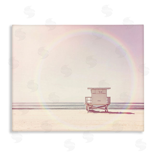 stupell industries Sisi and Seb | Rainbow Beach Hut Photography Wall Art