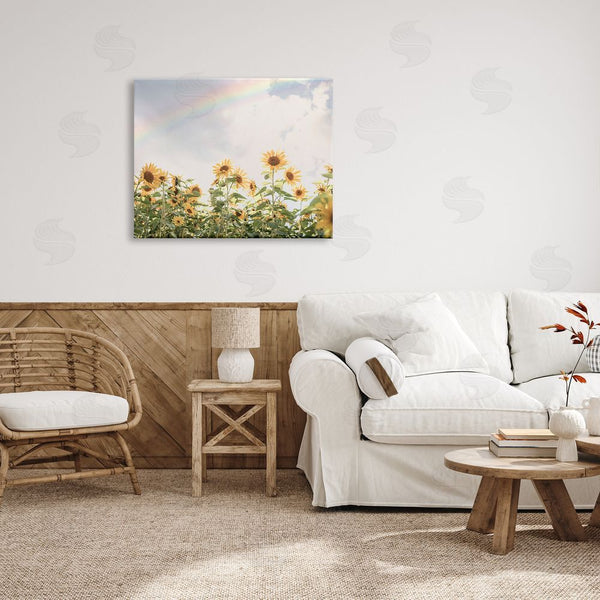Stupell Industries Sisi And Seb | Rainbow Over Sunflowers Wall Art