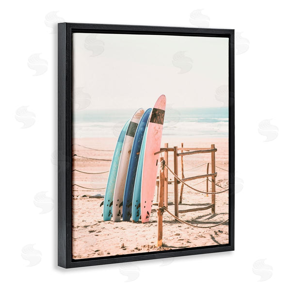 Stupell Industries Sisi And Seb | Retro Beach Surfboards Leaning