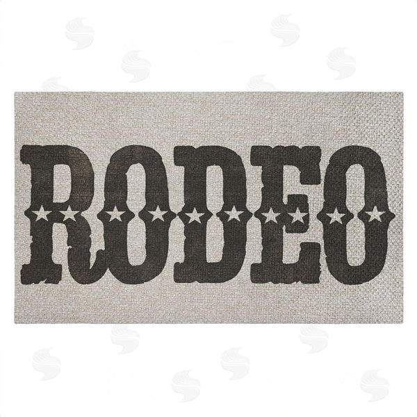 stupell industries Sisi and Seb | Rodeo with Western Stars Faux Sisal Door Mat