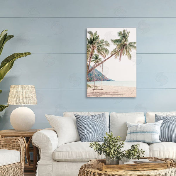 Stupell Industries Sisi And Seb | Rope Swing On Palm Tree