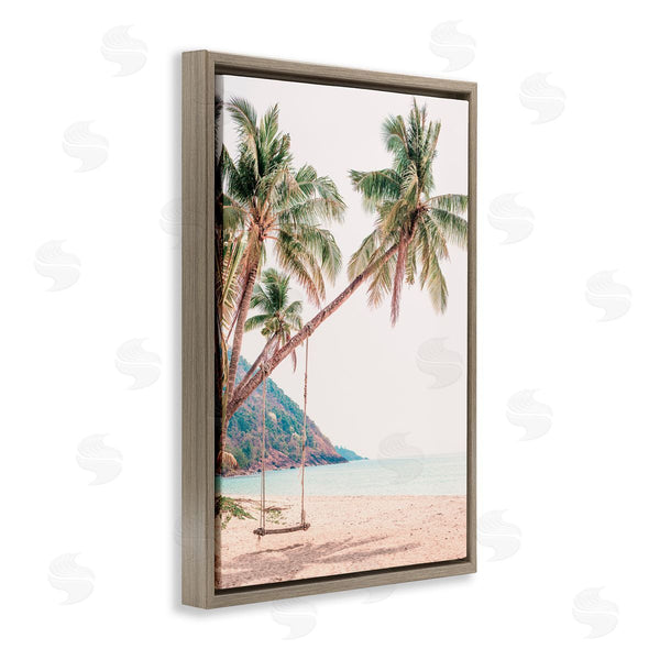 Stupell Industries Sisi And Seb | Rope Swing On Palm Tree