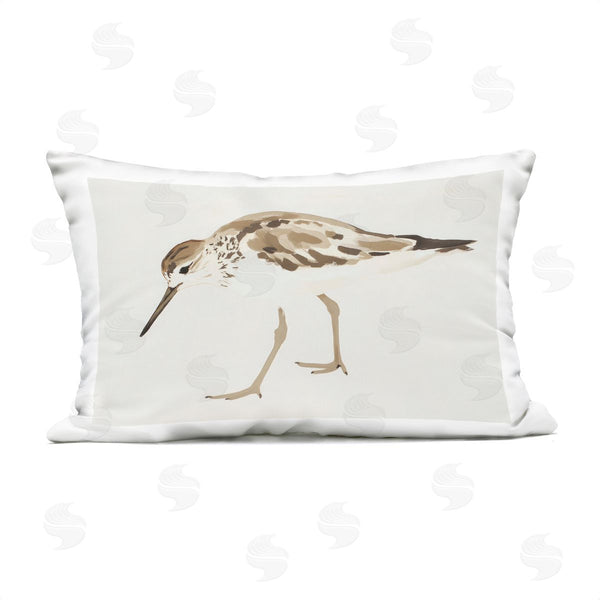 Stupell Industries Sisi And Seb | Sandpiper Shore Bird Minimalist Printed Throw Pillow