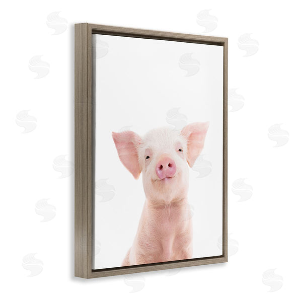 Stupell Industries Sisi And Seb | Smiling Pink Pig Wall Art