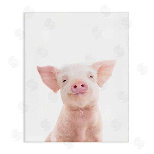 stupell industries Sisi and Seb | Smiling Pink Pig Wall Art