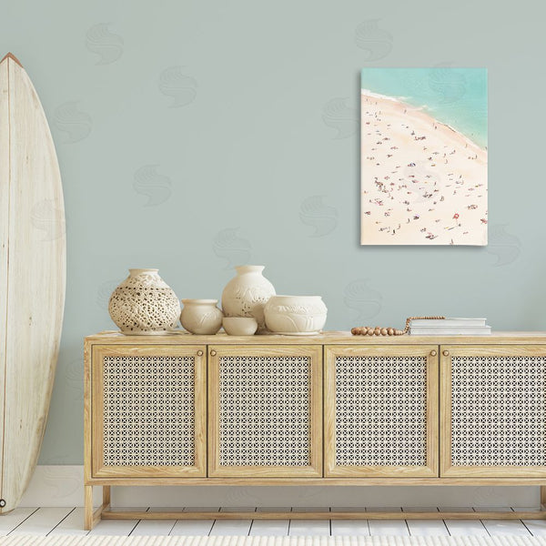 Stupell Industries Sisi And Seb | Summer Beachgoer Crowd Wall Art