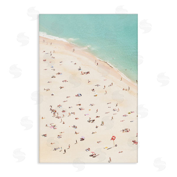 stupell industries Sisi and Seb | Summer Beachgoer Crowd Wall Art