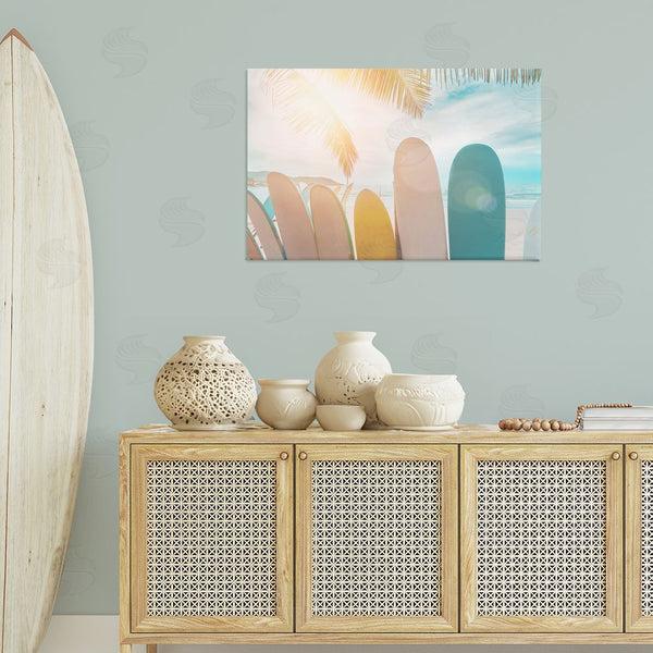 Stupell Industries Sisi And Seb | Sunny Beach Surfboards Wall Art