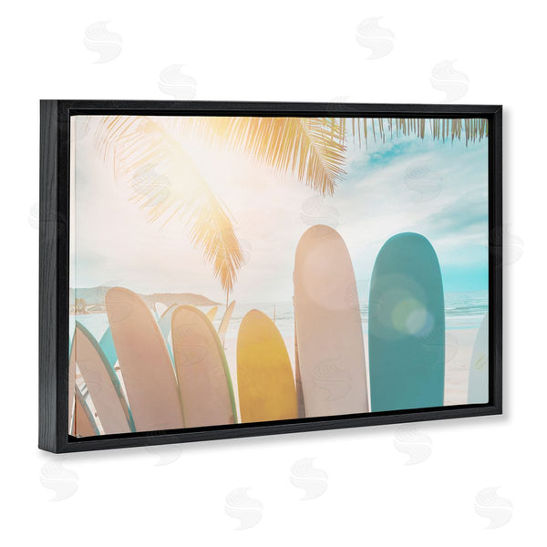 Stupell Industries Sisi And Seb | Sunny Beach Surfboards Wall Art