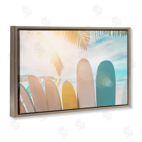 Stupell Industries Sisi And Seb | Sunny Beach Surfboards Wall Art