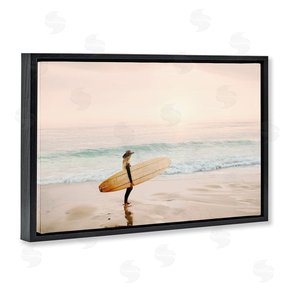 Stupell Industries Sisi And Seb | Surfer Cowgirl On Beach