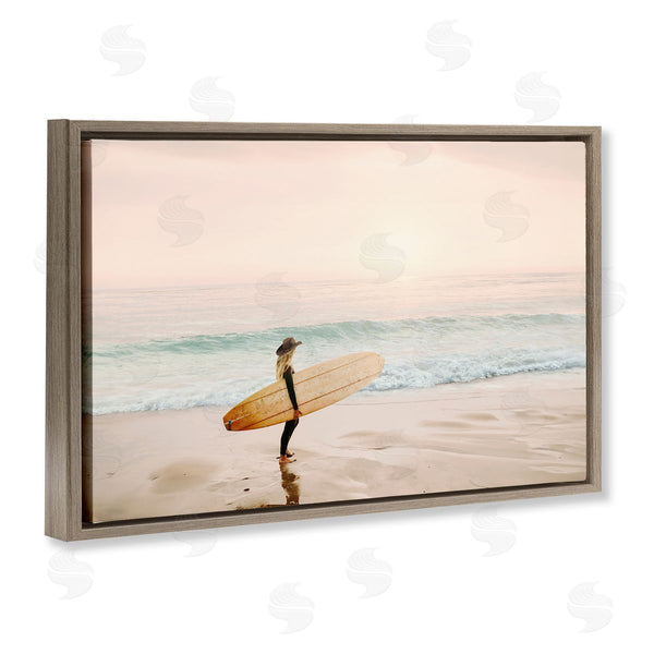 Stupell Industries Sisi And Seb | Surfer Cowgirl On Beach