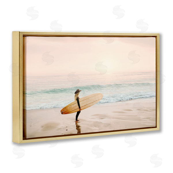 Stupell Industries Sisi And Seb | Surfer Cowgirl On Beach